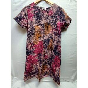 YJYL Womens Printed Multicolor Shift Dress Size 5XL Short Sleeve Casual Pullover